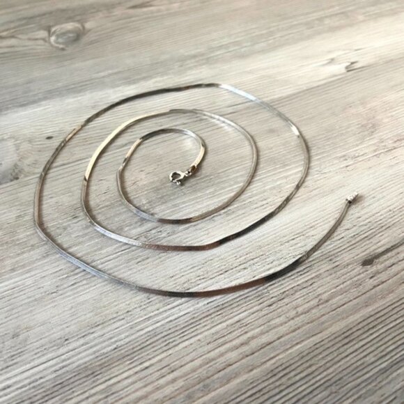 Sterling Silver 925 Italy 30" Three Sided Triangular Snake Chain Necklace 10.16g - Picture 14 of 15